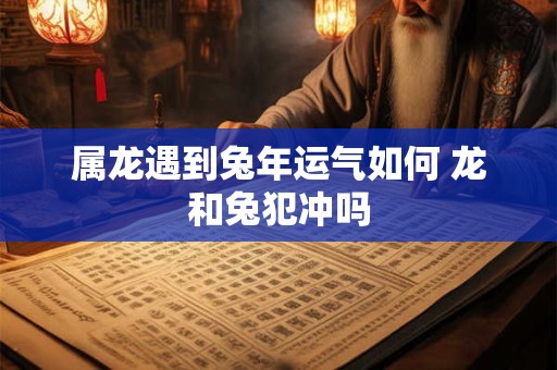 属龙遇到兔年运气如何 龙和兔犯冲吗