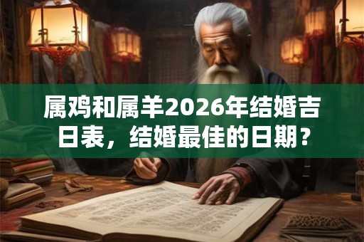 属鸡和属羊2026年结婚吉日表，结婚最佳的日期？