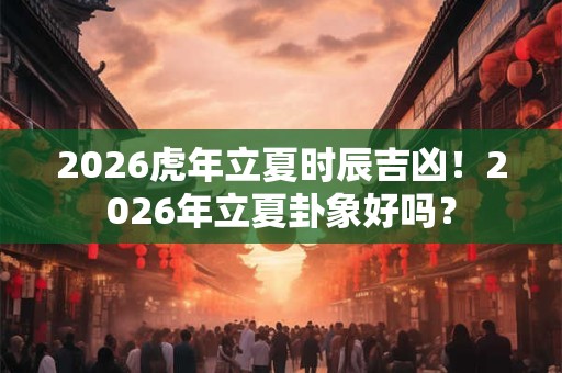 2026虎年立夏时辰吉凶！2026年立夏卦象好吗？