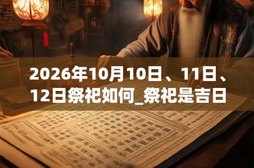 2026年10月10日、11日、12日祭祀如何_祭祀是吉日吗