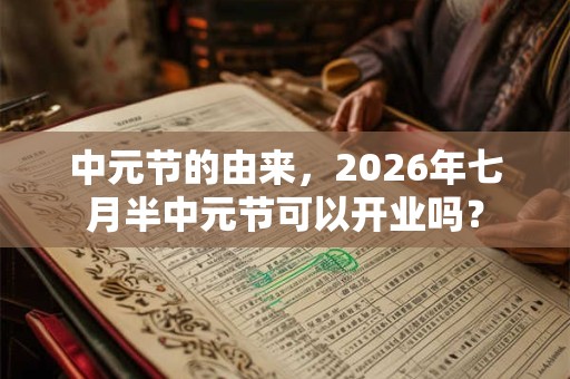 中元节的由来，2026年七月半中元节可以开业吗？