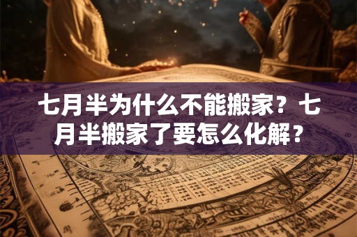 七月半为什么不能搬家？七月半搬家了要怎么化解？