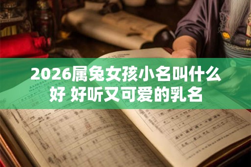 2026属兔女孩小名叫什么好 好听又可爱的乳名
