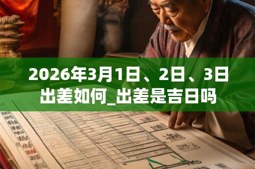 2026年3月1日、2日、3日出差如何_出差是吉日吗