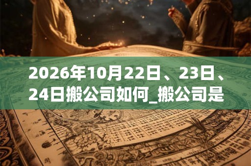 2026年10月22日、23日、24日搬公司如何_搬公司是吉日吗