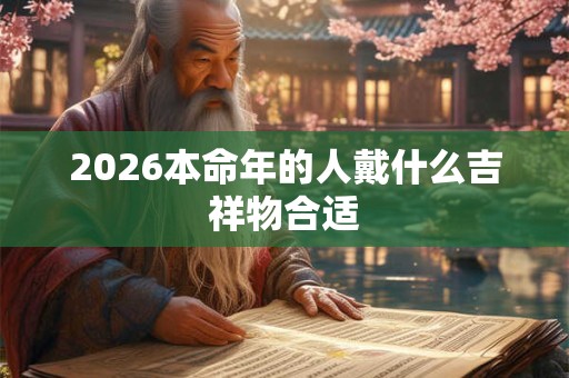 2026本命年的人戴什么吉祥物合适