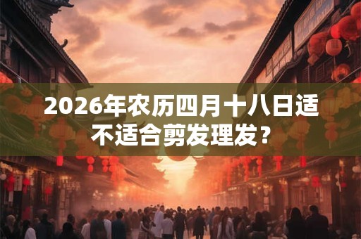 2026年农历四月十八日适不适合剪发理发？