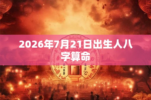 2026年7月21日出生人八字算命