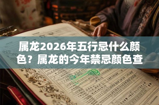 属龙2026年五行忌什么颜色？属龙的今年禁忌颜色查询