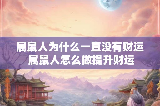 属鼠人为什么一直没有财运 属鼠人怎么做提升财运 属鼠人为什么一直没有财运 属鼠人怎么做提升财运