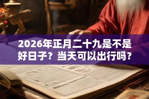 2026年正月二十九是不是好日子？当天可以出行吗？