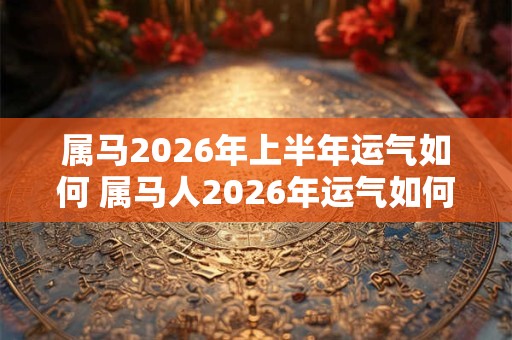 属马2026年上半年运气如何 属马人2026年运气如何