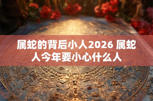 属蛇的背后小人2026 属蛇人今年要小心什么人