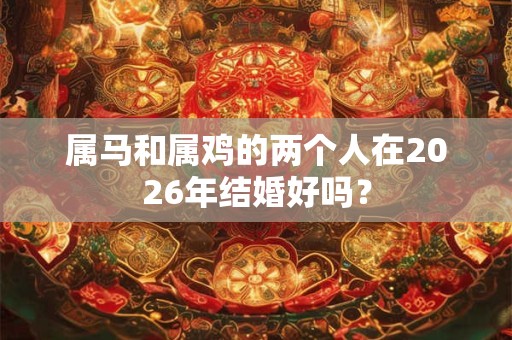 属马和属鸡的两个人在2026年结婚好吗？