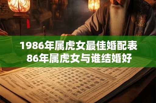 1986年属虎女最佳婚配表 86年属虎女与谁结婚好 1986年属虎女最佳婚配表 86年属虎女与谁结婚好