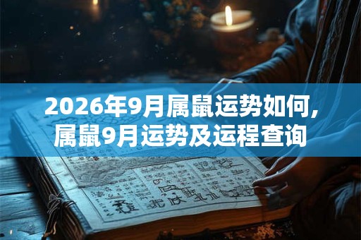 2026年9月属鼠运势如何,属鼠9月运势及运程查询 2026年9月属鼠运势如何,属鼠9月运势及运程查询