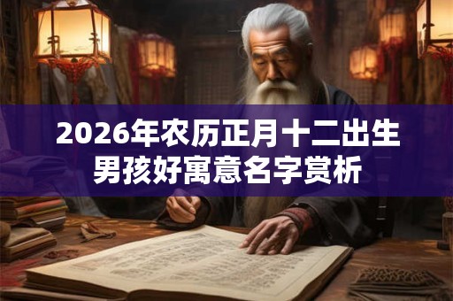 2026年农历正月十二出生男孩好寓意名字赏析