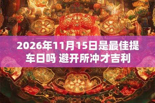 2026年11月15日是最佳提车日吗 避开所冲才吉利