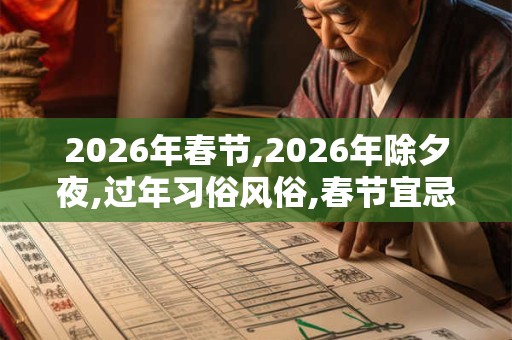 2026年春节,2026年除夕夜,过年习俗风俗,春节宜忌禁忌