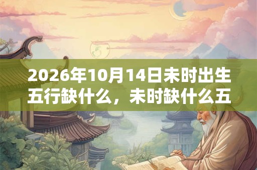 2026年10月14日未时出生五行缺什么，未时缺什么五行