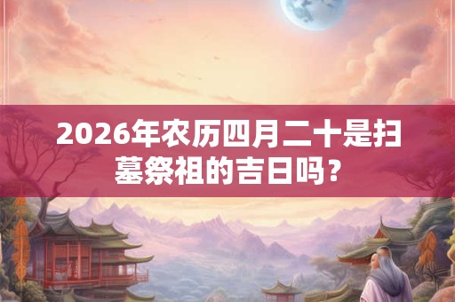 2026年农历四月二十是扫墓祭祖的吉日吗？