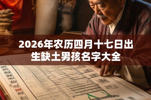 2026年农历四月十七日出生缺土男孩名字大全