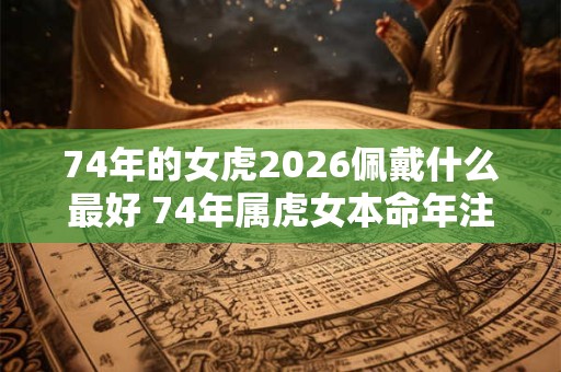 74年的女虎2026佩戴什么最好 74年属虎女本命年注意事项