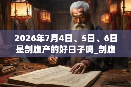 2026年7月4日、5日、6日是剖腹产的好日子吗_剖腹产可以吗