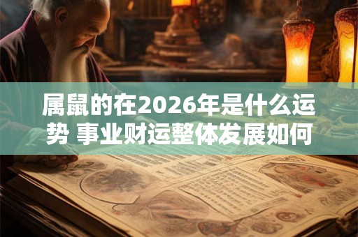 属鼠的在2026年是什么运势 事业财运整体发展如何