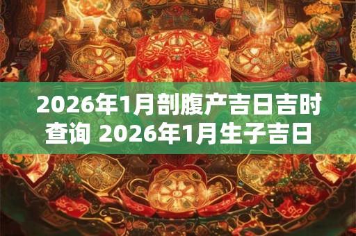 2026年1月剖腹产吉日吉时查询 2026年1月生子吉日！