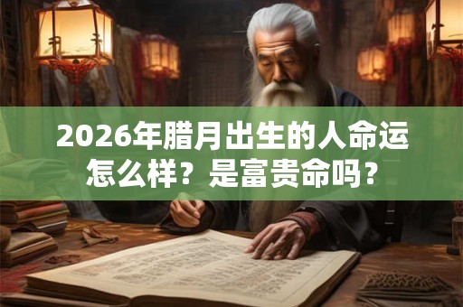 2026年腊月出生的人命运怎么样？是富贵命吗？