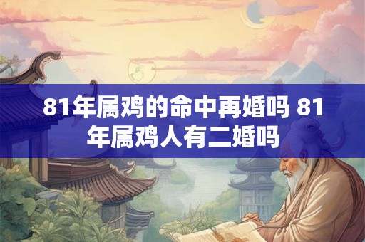 81年属鸡的命中再婚吗 81年属鸡人有二婚吗 81年属鸡的命中再婚吗 81年属鸡人有二婚吗