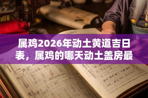 属鸡2026年动土黄道吉日表，属鸡的哪天动土盖房最好？