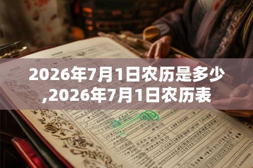 2026年7月1日农历是多少,2026年7月1日农历表