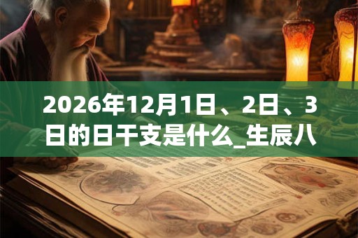 2026年12月1日、2日、3日的日干支是什么_生辰八字 2026年12月1日、2日、3日的日干支是什么_生辰八字