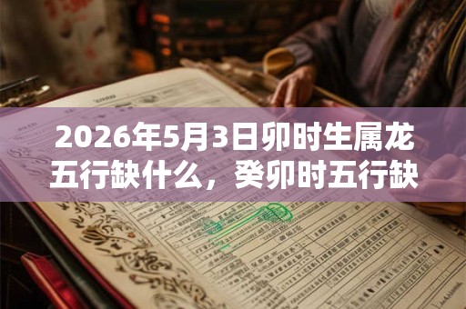 2026年5月3日卯时生属龙五行缺什么，癸卯时五行缺什么