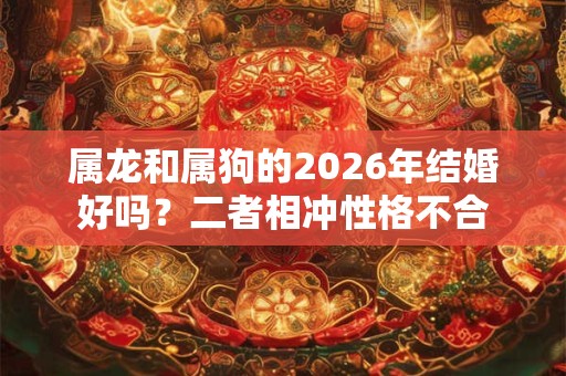 属龙和属狗的2026年结婚好吗？二者相冲性格不合