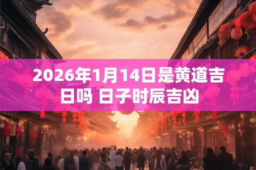2026年1月14日是黄道吉日吗 日子时辰吉凶