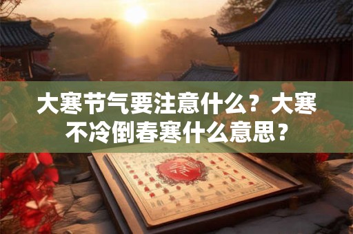 大寒节气要注意什么？大寒不冷倒春寒什么意思？