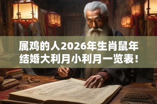属鸡的人2026年生肖鼠年结婚大利月小利月一览表！