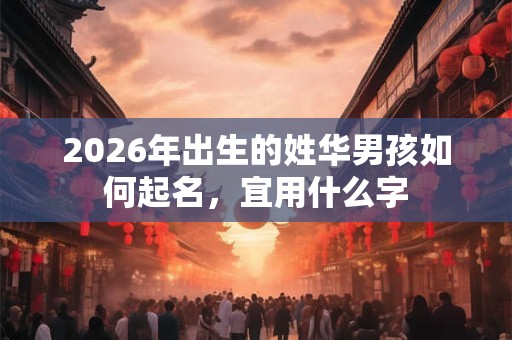 2026年出生的姓华男孩如何起名，宜用什么字