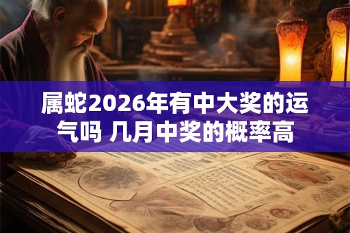属蛇2026年有中大奖的运气吗 几月中奖的概率高