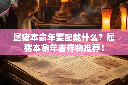 属猪本命年要配戴什么?属猪本命年吉祥物推荐! 属猪本命年要配戴什么?属猪本命年吉祥物推荐!