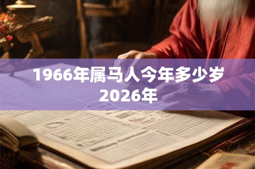 1966年属马人今年多少岁2026年