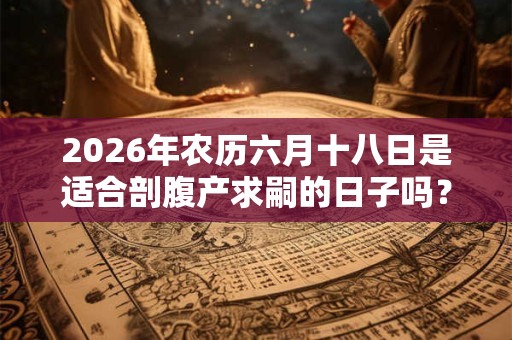 2026年农历六月十八日是适合剖腹产求嗣的日子吗？