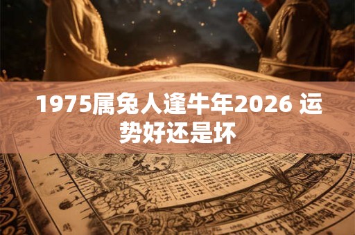 1975属兔人逢牛年2026 运势好还是坏