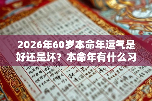 2026年60岁本命年运气是好还是坏？本命年有什么习俗？