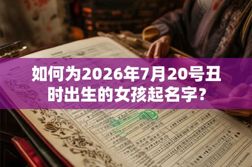 如何为2026年7月20号丑时出生的女孩起名字？