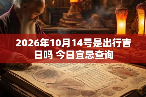 2026年10月14号是出行吉日吗 今日宜忌查询