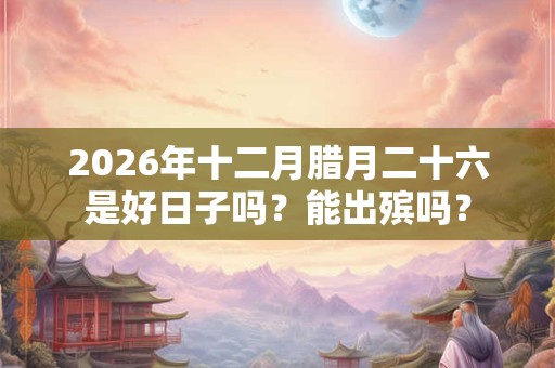 2026年十二月腊月二十六是好日子吗？能出殡吗？
